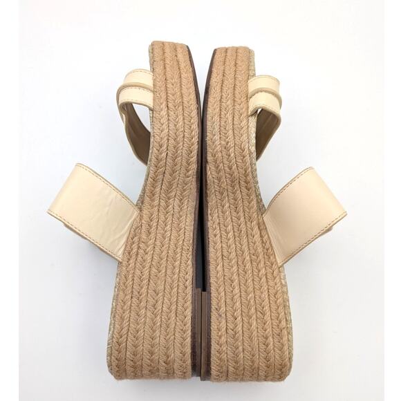 Sam Edelman Carson Platform Wedge Espadrille Slide Sandal Cream US8.5 EU39 - Picture 7 of 12